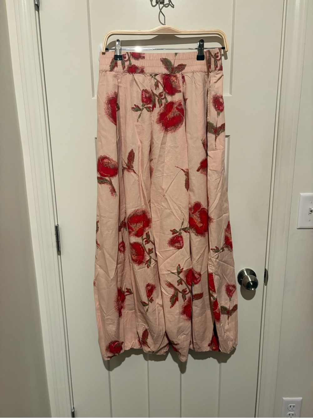 Free People Moonflower Printed Pull-On Balloon Pants Small Tea Combo NWT - Picture 5 of 7